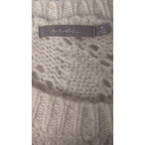 Red by BKE Pointelle white eyelet rhinestone layering sweater - Picture 7 of 9